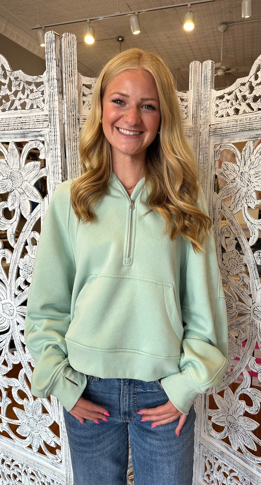 Rae Mode Cropped Quarter Zip J3087