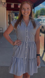 LoveStitch Striped Button Down Dress I-73630W-SZE