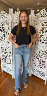KanCan High-Rise 90s Criss Cross Straight Jean KC7872L-OP