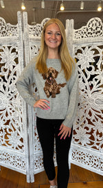 Debut Gray Dog Sweater K5231-B