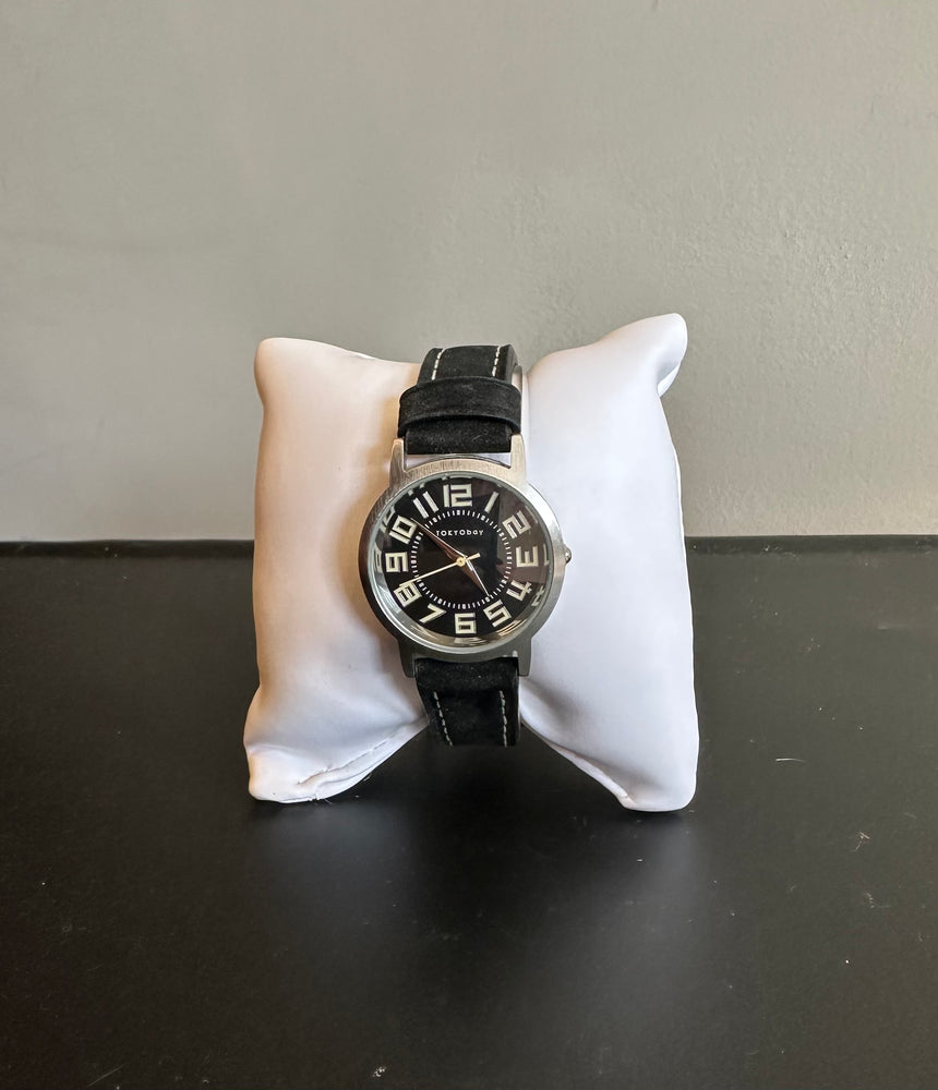 TOKYObay Small Faced Silver & Black Track Watch