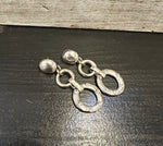 Triple Ring Hanging Silver Earrings NE1601