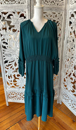 Coco + Carmen Curvy Teal Tiered Dress 2439040D