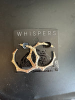 Whispers Gold Pointed Hoop Earrings WN004845