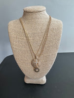 Jane Marie Crystal Cross Disc Necklace JM5708N-1