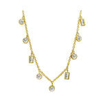 Isla Ana Capri Clear Gold Necklace N4100-G-CLR