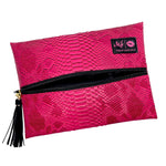 Makeup Junkie Medium Bag - Pink Python