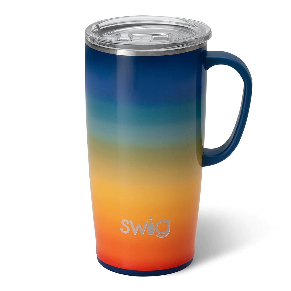 S102-M22-RR Swig 22 oz Travel Mug Retro Rainbow