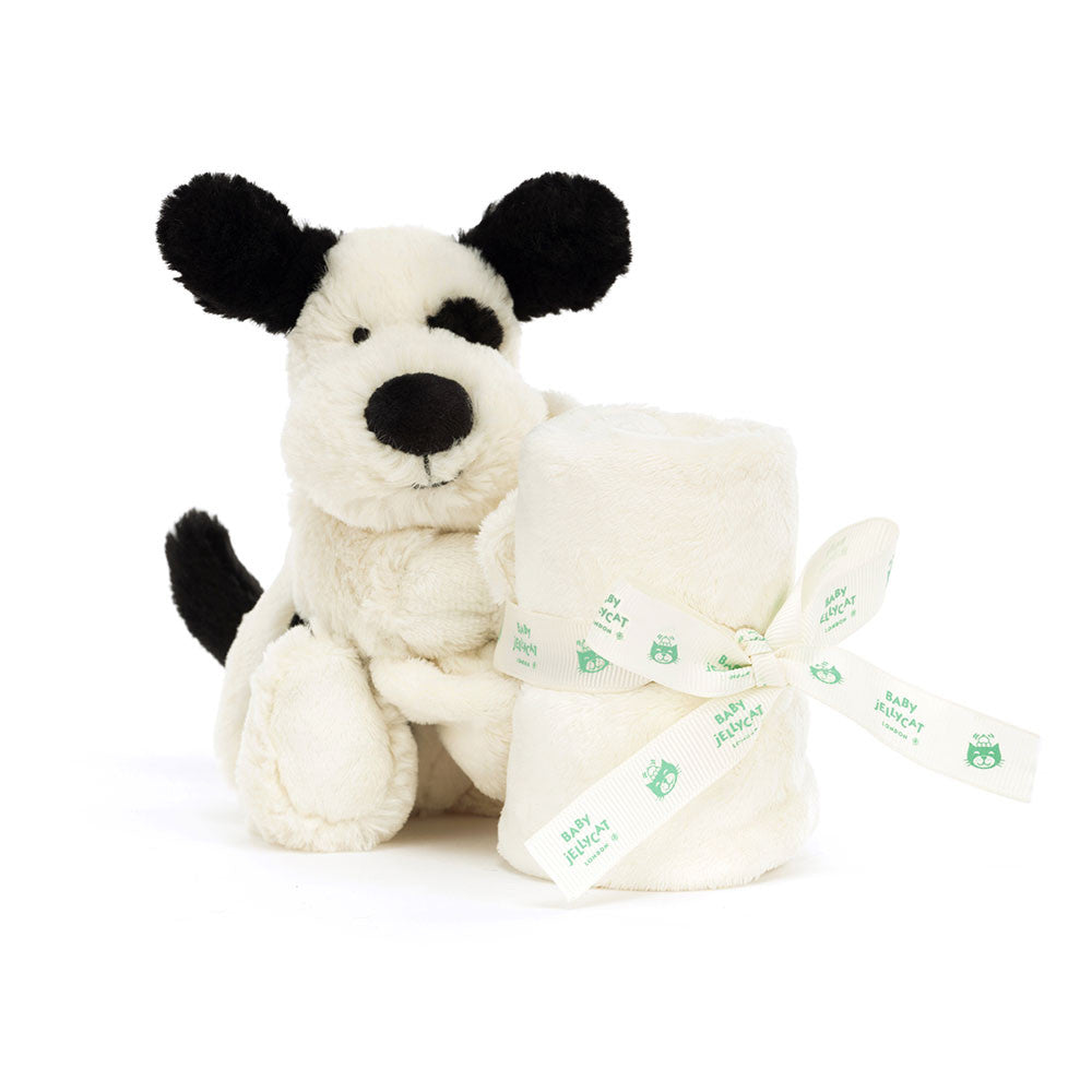 Jellycat I am Bashful Black & Cream Puppy Soother  - STH4BCP