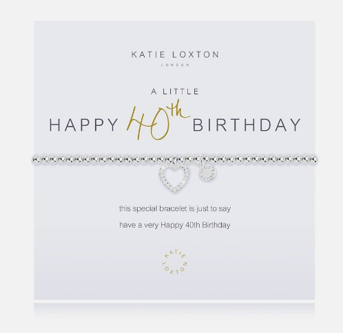 Katie Loxton A Little Happy 40th Birthday Bracelet KLJ2073