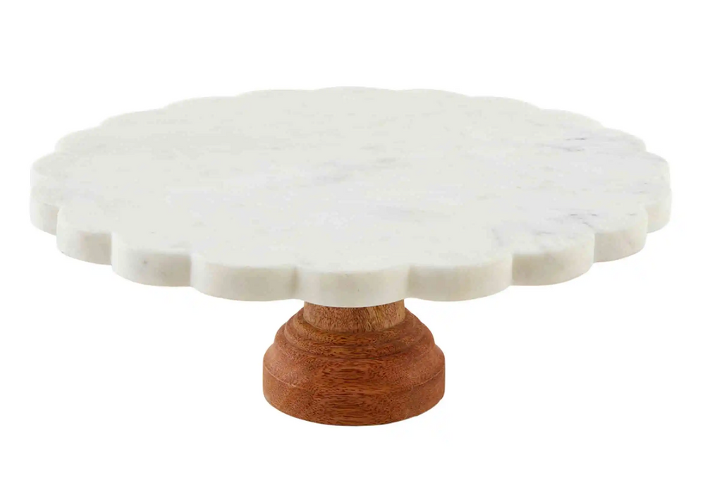 Mud Pie Scalloped Cake Stand 41320039 *PICK UP ONLY*