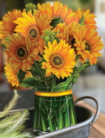 Fresh Cut Paper Pop-Up Flower Bouquet Sunflowers