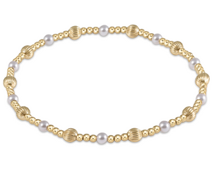 Enewton BDIGSINP4PE Dignity Sincerity Pattern 4mm Bead Bracelet - Pearl