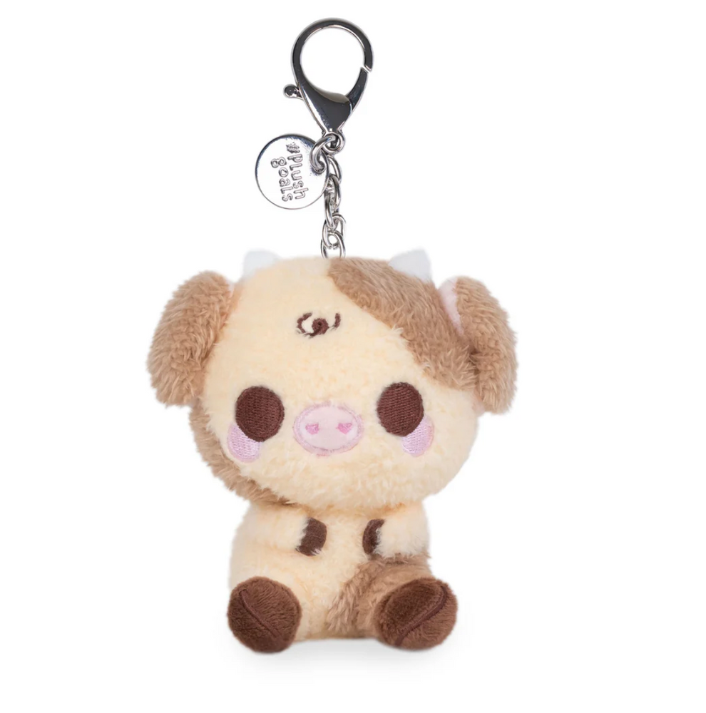 Cuddle Barn Mini Moocha the Coffee Cow Keychain
