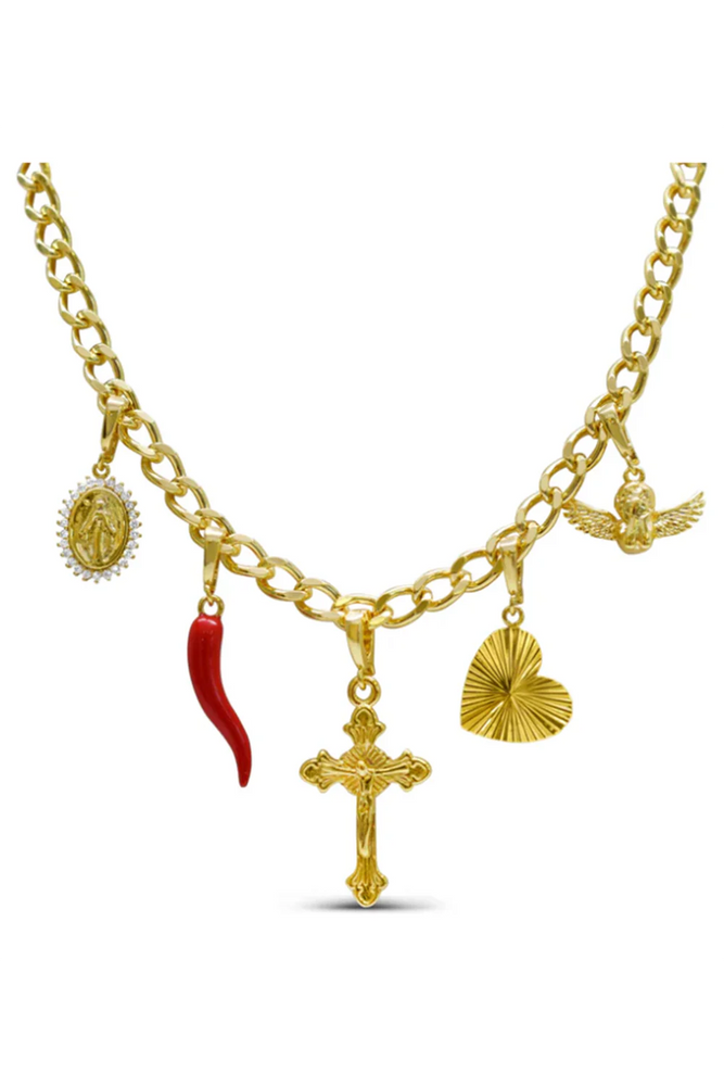 Charm Era Pre-Made Gold Heavenly Charm Necklace CE-1001-G