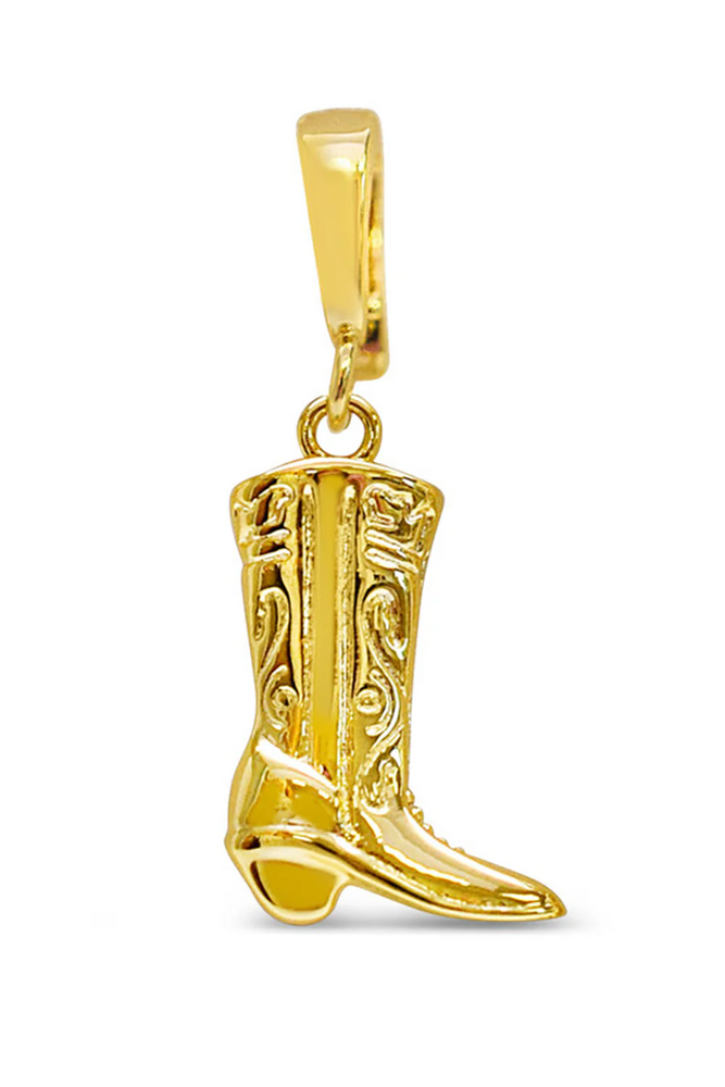 Charm Era Gold Cowgirl Boot Charm CE-127-G