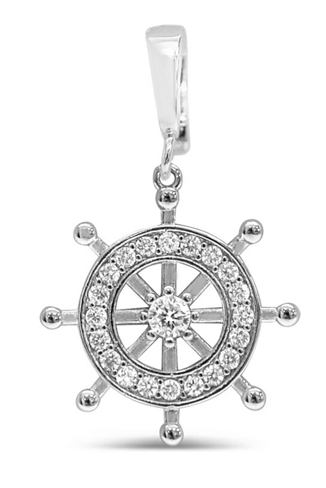 Charm Era Silver Nautical Wheel Charm CE-128-S