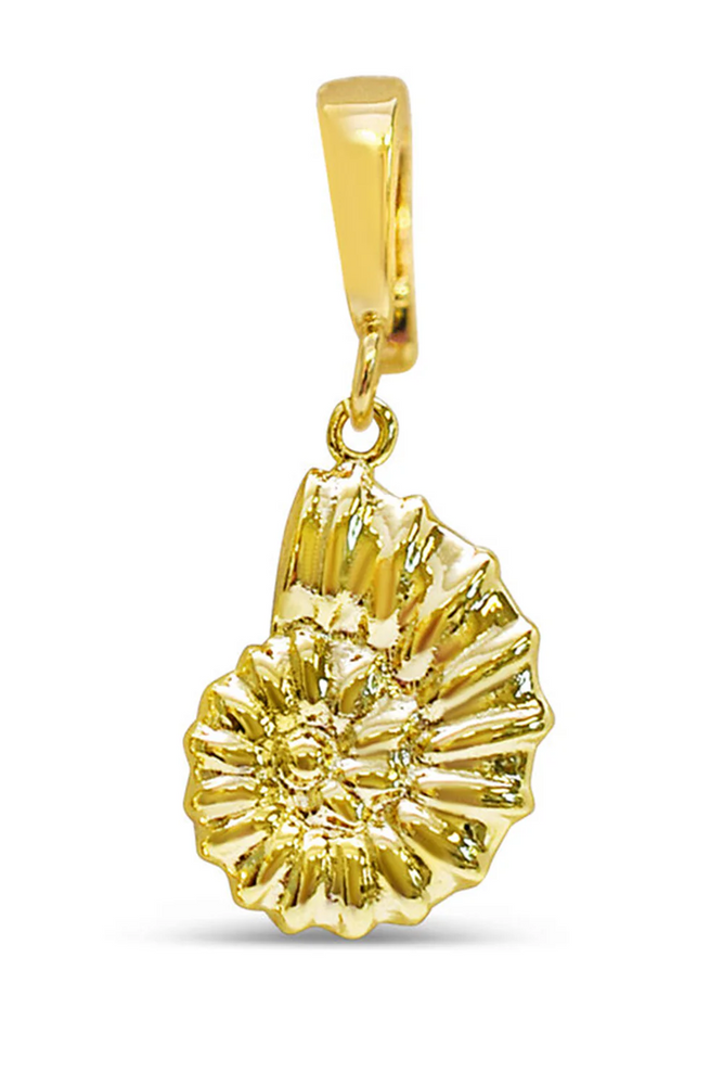 Charm Era Gold Curly Snail Shell Charm CE-129-G