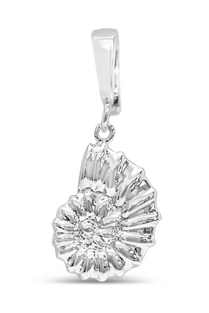 Charm Era Silver Curly Snail Shell Charm CE-129-S