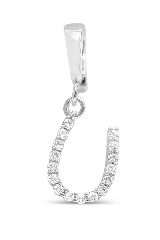 Charm Era Silver CZ Horseshoe Charm CE-130-S