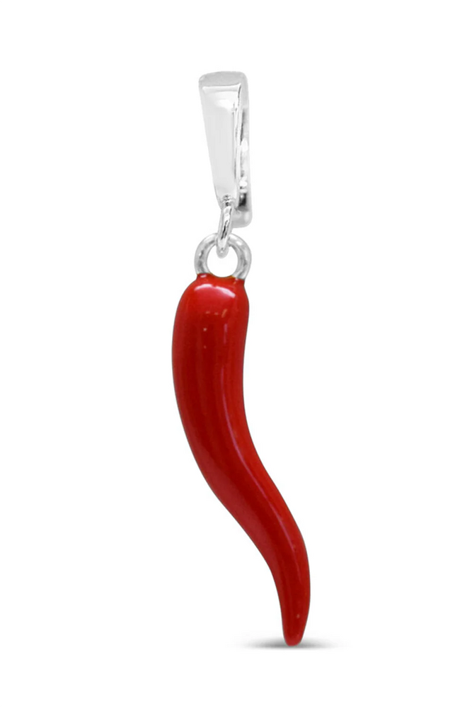 Charm Era Silver Red Chili Charm CE-132-S