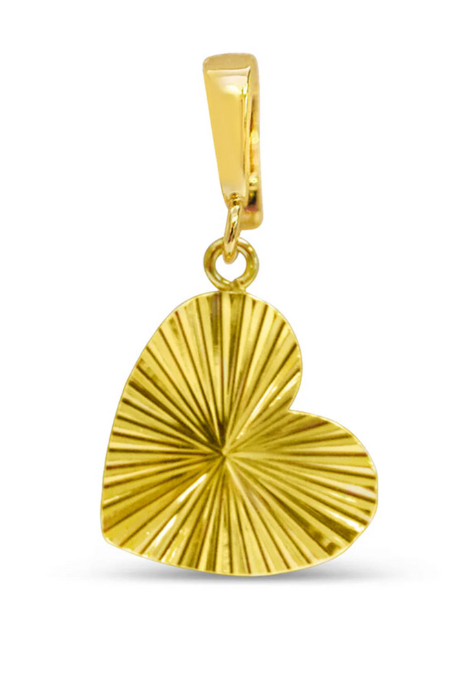 Charm Era Gold Radiant Heart Charm CE-134-G
