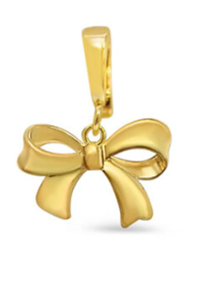 Charm Era Gold Simple Bow Charm CE-101-G