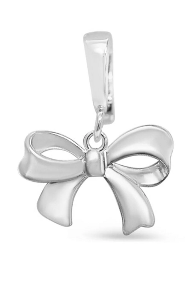 Charm Era Silver Simple Bow Charm CE-101-S