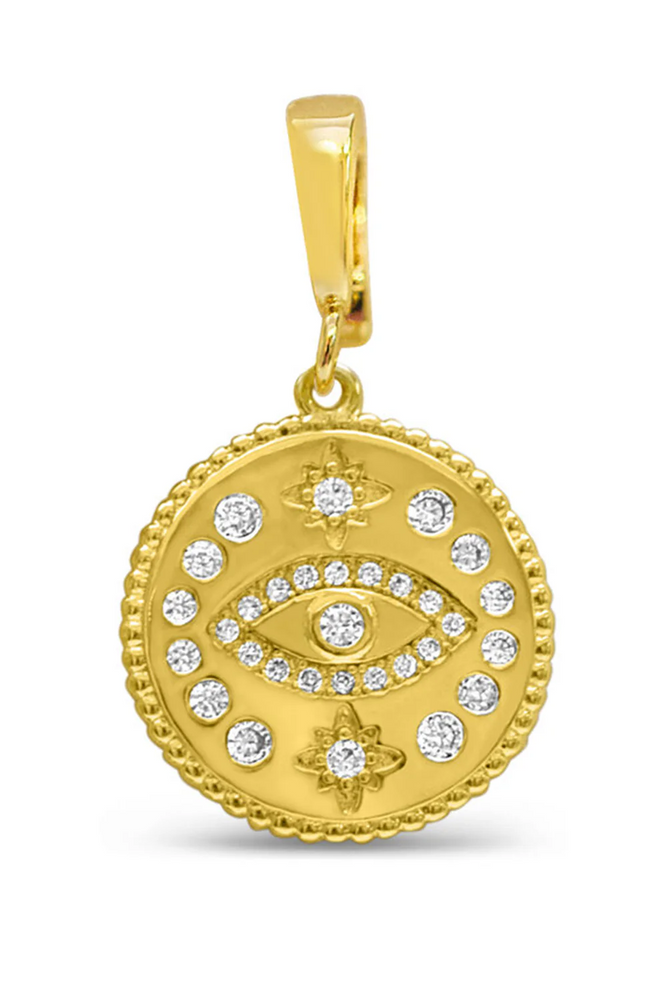 Charm Era Gold Eye Disk Charm CE-110-G