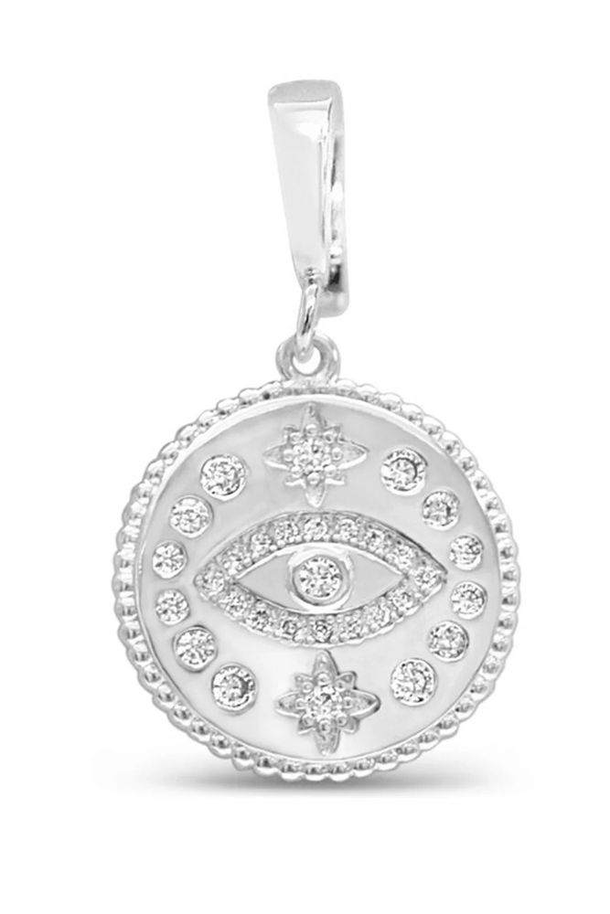Charm Era Silver Eye Disk Charm CE-110-S