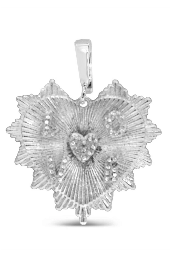 Charm Era Silver Radiant Love Heart Charm CE-113-S