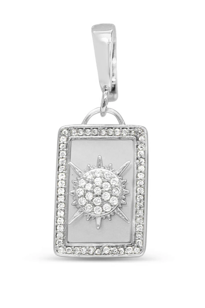 Charm Era Silver Pearl Sun Bar Charm CE-116-S