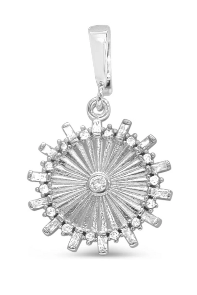 Charm Era Silver Burst Disk Charm CE-121-S