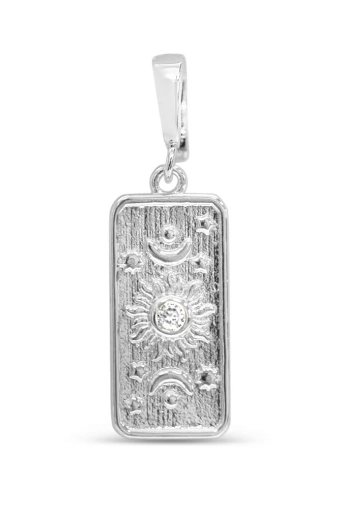 Charm Era Silver Celestial Sun Bar Charm CE-124-S