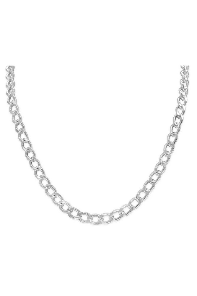 Charm Era Silver DIY Curb Necklace CE-502N-S
