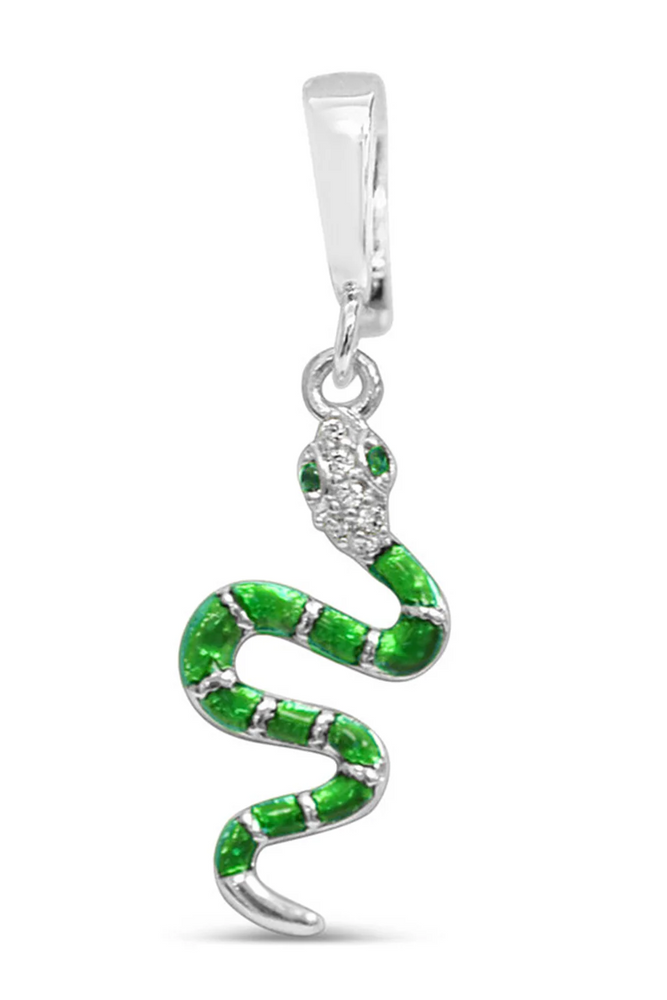 Charm Era Silver Metallic Snake Charm CE-141-S
