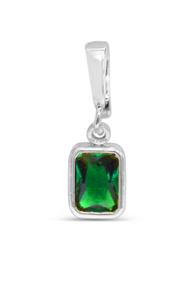 Charm Era Silver Emerald Baguette Charm CE-144-S