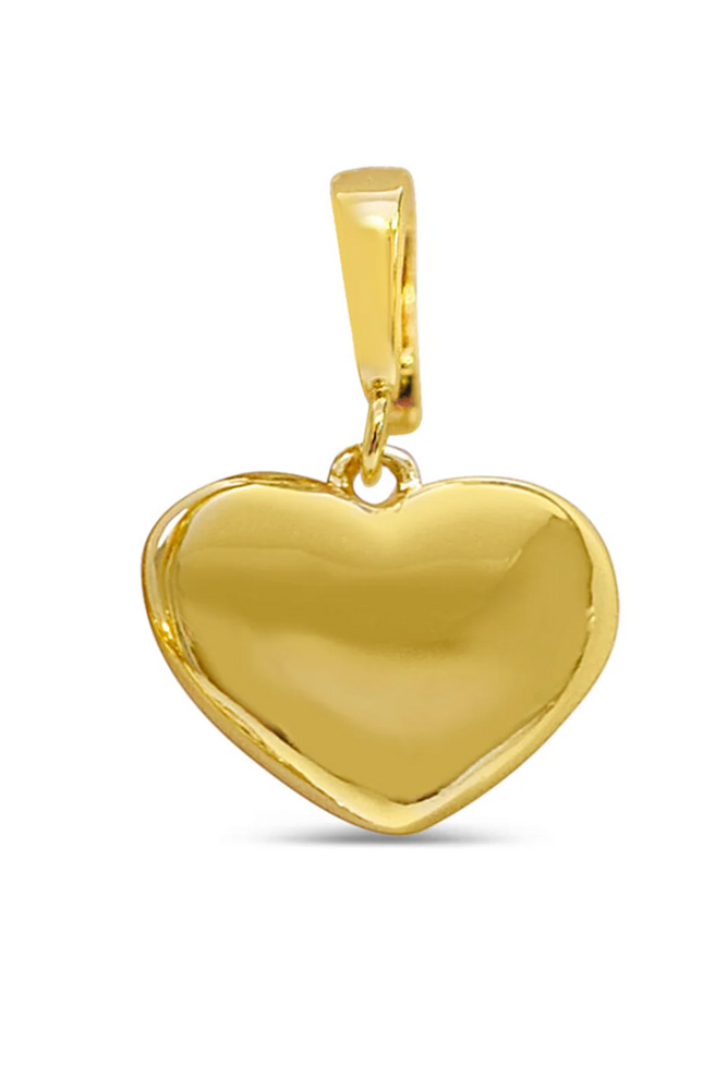 Charm Era Gold Puffy Heart Charm CE-150-G