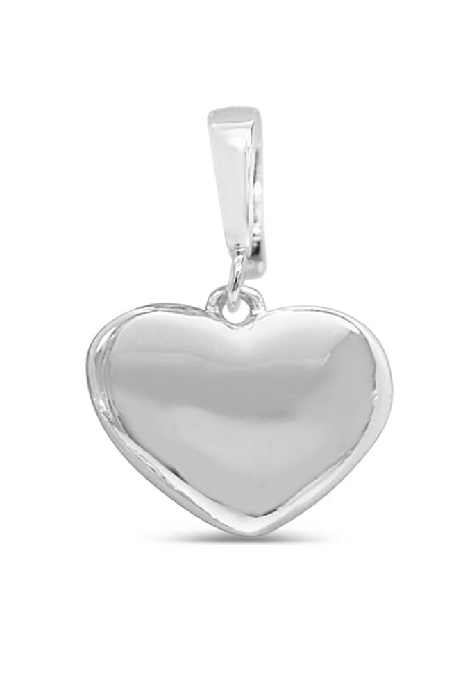 Charm Era Silver Puffy Heart Charm CE-150-S