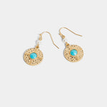 Whispers Turquoise & Gold Dangle Earrings WN004841