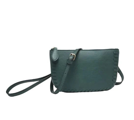 Jen & Co Peacock Bonnie Whipstitch Clutch Crossbody M2397-PCCK