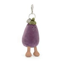 Jellycat Vivacious Eggplant Bag Charm VV4ABC