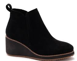 Corky's Tomb Wedge Black Suede