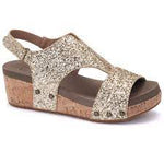 Corky's Refreshing Wedge Gold Glitter Size 9