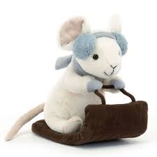 Jellycat I am Merry Mouse Sleighing MER3SLE