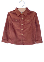 City Mouse Rust Corduroy Button Shirt