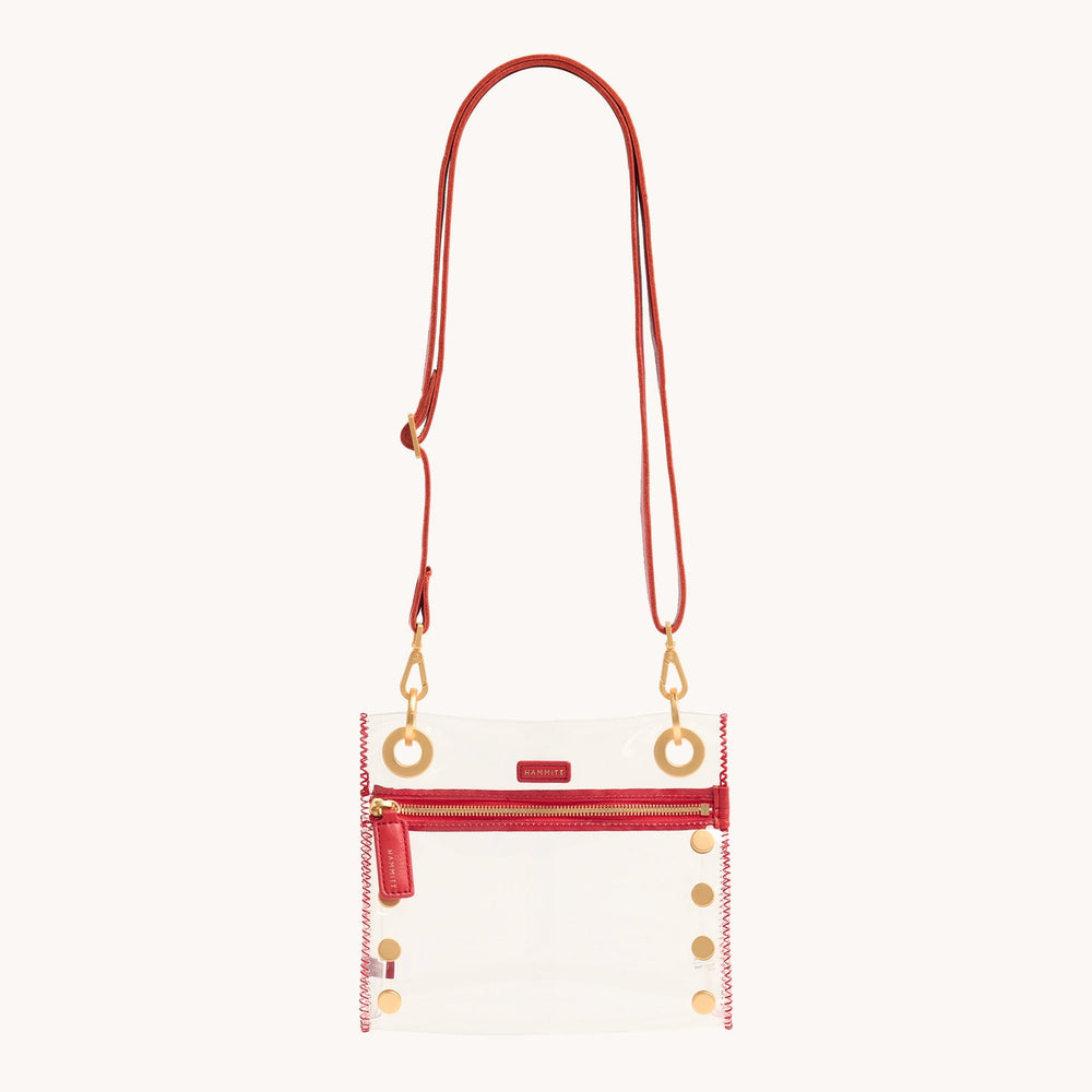 Hammitt Tony Small - Clear/Poppy Red