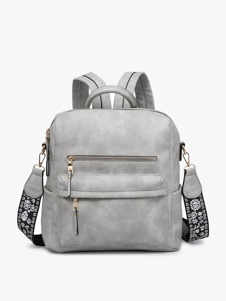 Jen & Co Light Grey Amelia Backpack BP1993-LGY