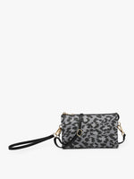 Jen & Co Leopard Black/Grey Riley Crossbody M013LP-BKGY