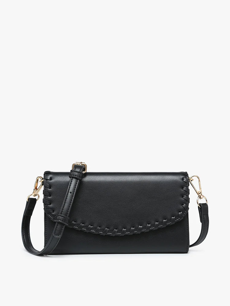 Jen & Co Black Kyle Crossbody Wallet M2345-BK